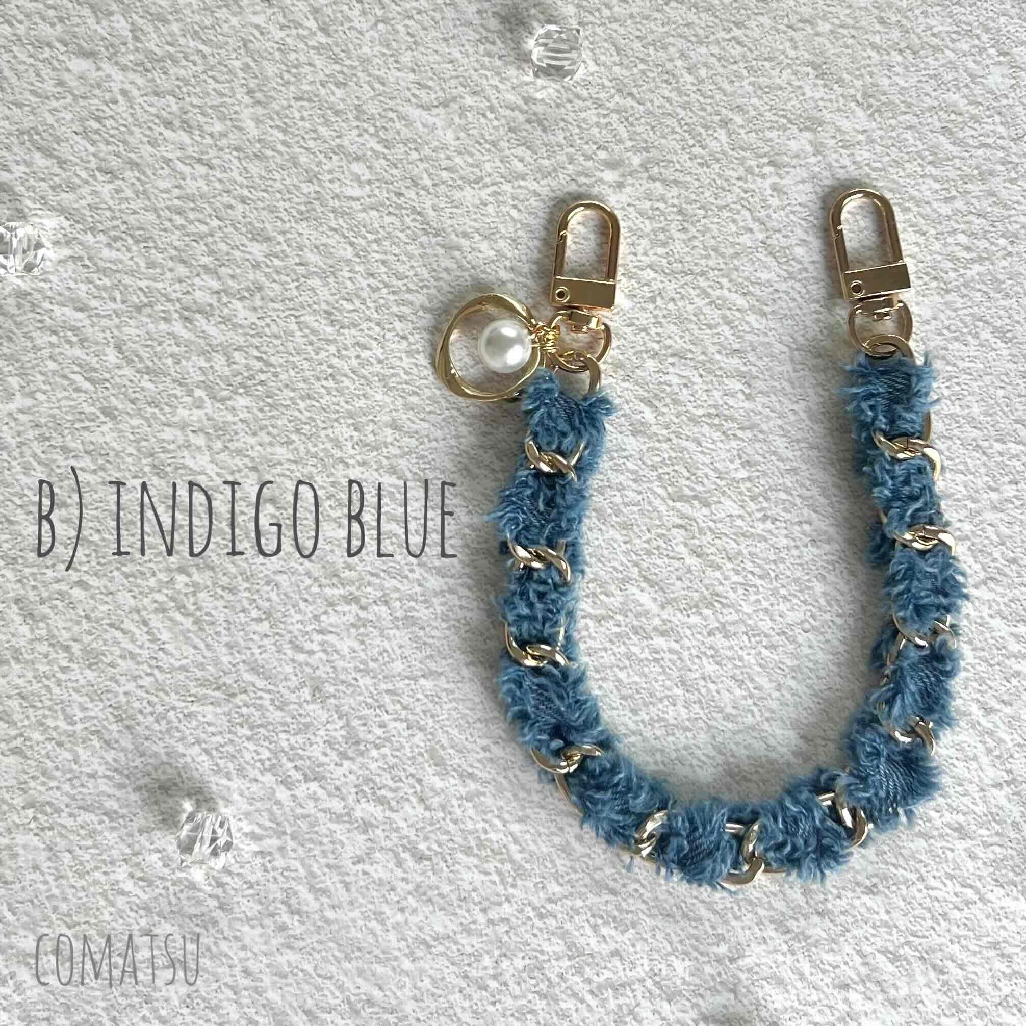 Denimチェーン ハンドストラップ 落下防止スマホストラップ 手首 リストストラップ | 6枚目